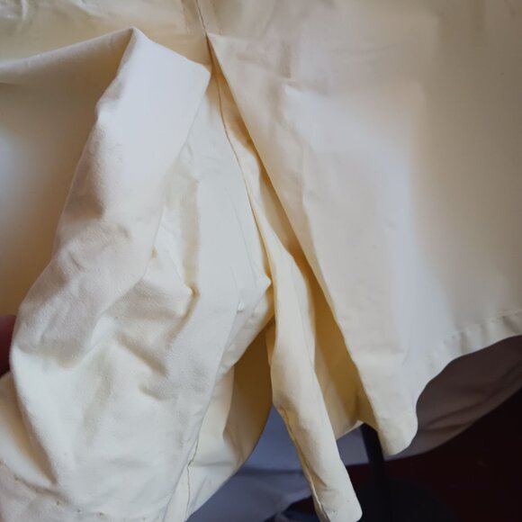 25" Vintage 1970's Womens Skirt COUNTRY YELLOW Taper COTTON BLEND Skort Shorts - Picture 7 of 9